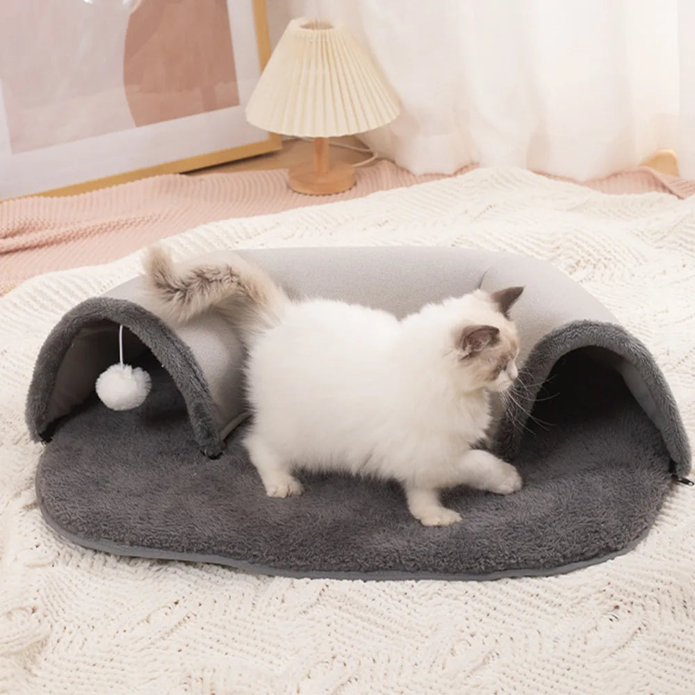 Ellipses Pet Cat Tunnel Interactive Play Toy Cat Bed Nest Dual Use Ferrets Rabbit Tunnels Indoor Toys House Kitten Training Toy