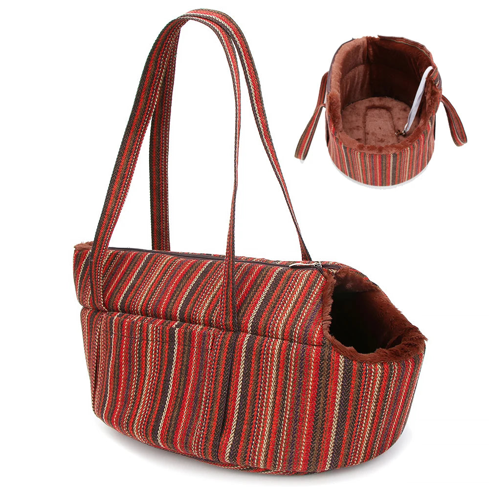 Soft Pet Carrier Winter Warm Comfortable Cat Bed Soft Sided Carriers Slings for Cat Small Dog Pet Carrying Bag