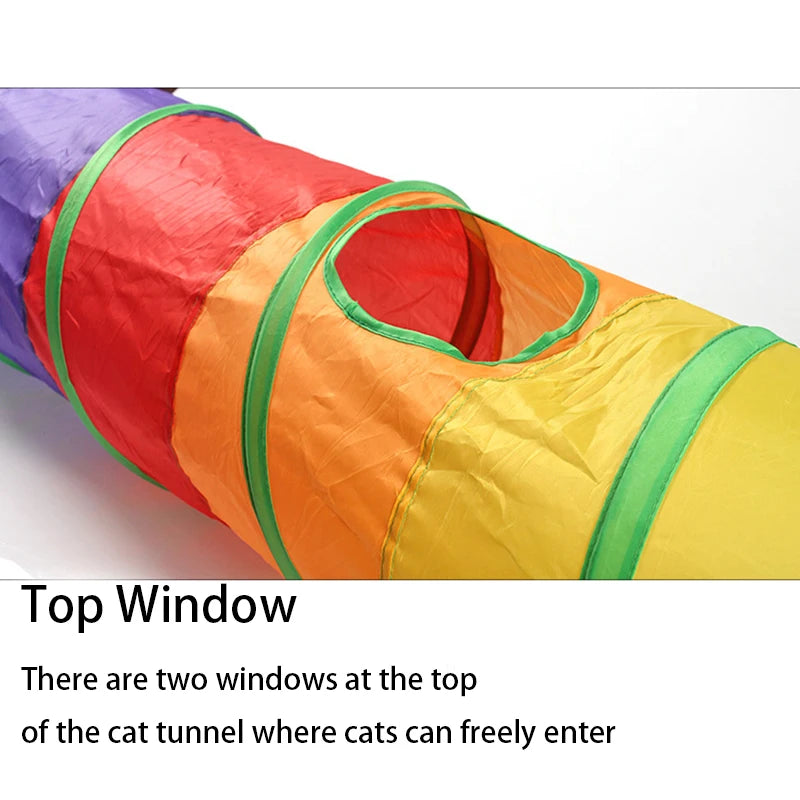 Cat Tunnel Tube Foldable Cat Toys Kitty Training Interactive Fun Toy Tunnel Bored for Puppy Kitten Pet Supplies Cat Accessorie