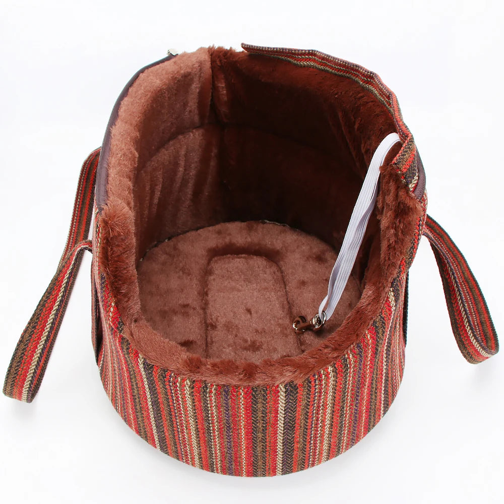 Soft Pet Carrier Winter Warm Comfortable Cat Bed Soft Sided Carriers Slings for Cat Small Dog Pet Carrying Bag