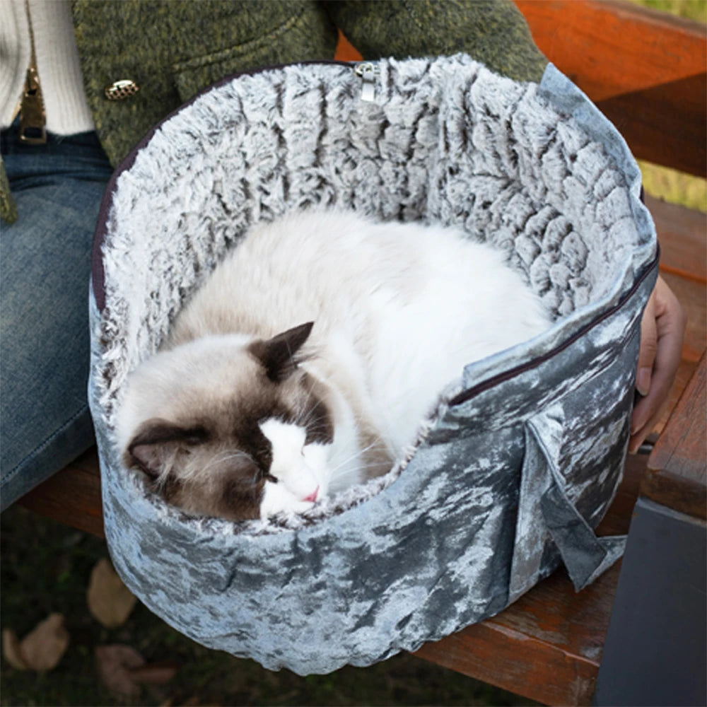 Soft Pet Carrier Winter Warm Comfortable Cat Bed Soft Sided Carriers Slings for Cat Small Dog Pet Carrying Bag