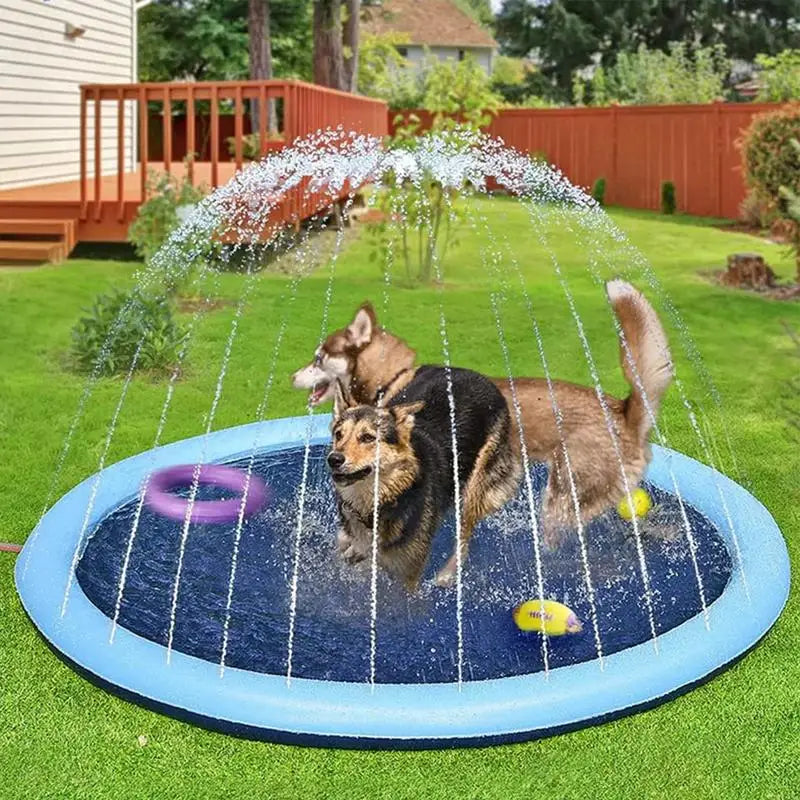 Summer Pet Swimming Pool Inflatable Water Sprinkler Pad Play Cooling Mat Outdoor Interactive Fountain Toy for Dogs